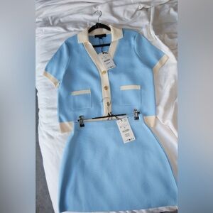 ZARA BLUE & WHITE TOP - BRAND NEW with tag